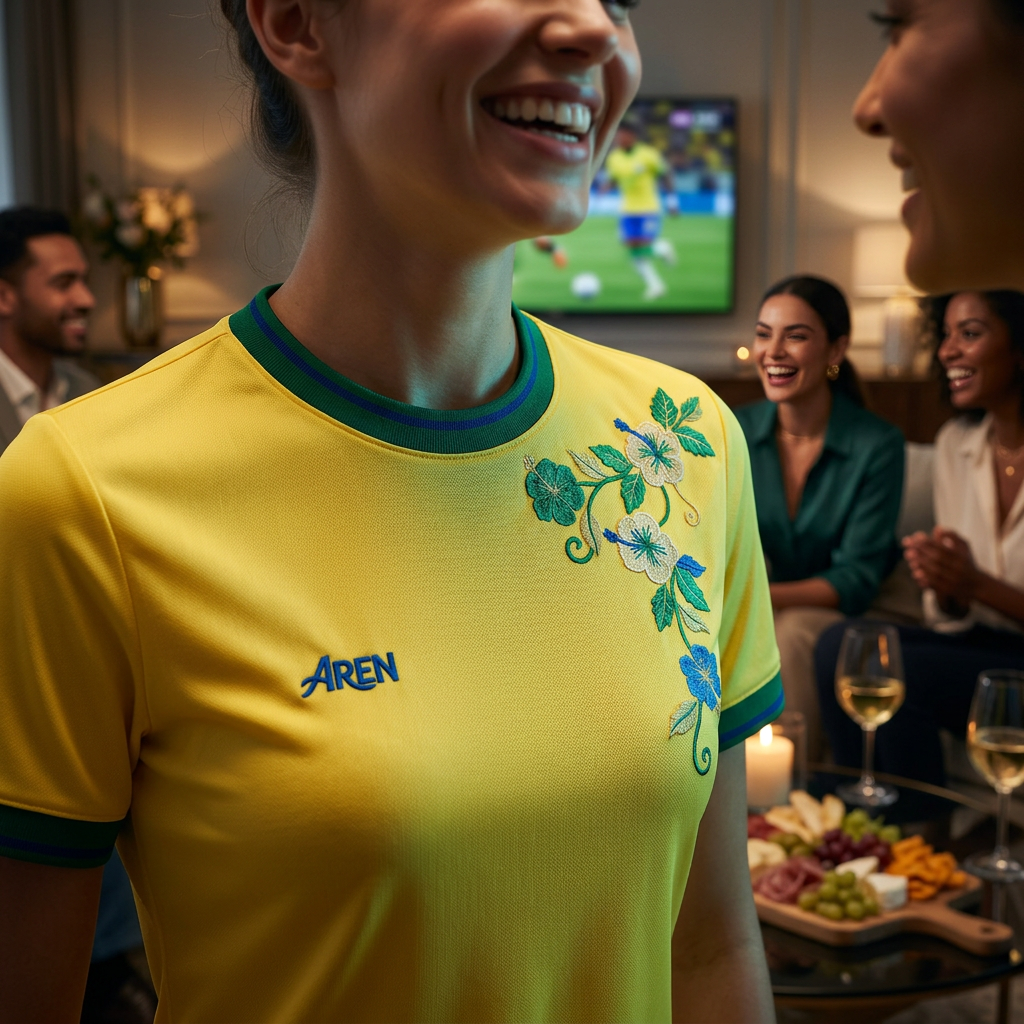 Camisa Feminina AREN Bordada Brasil