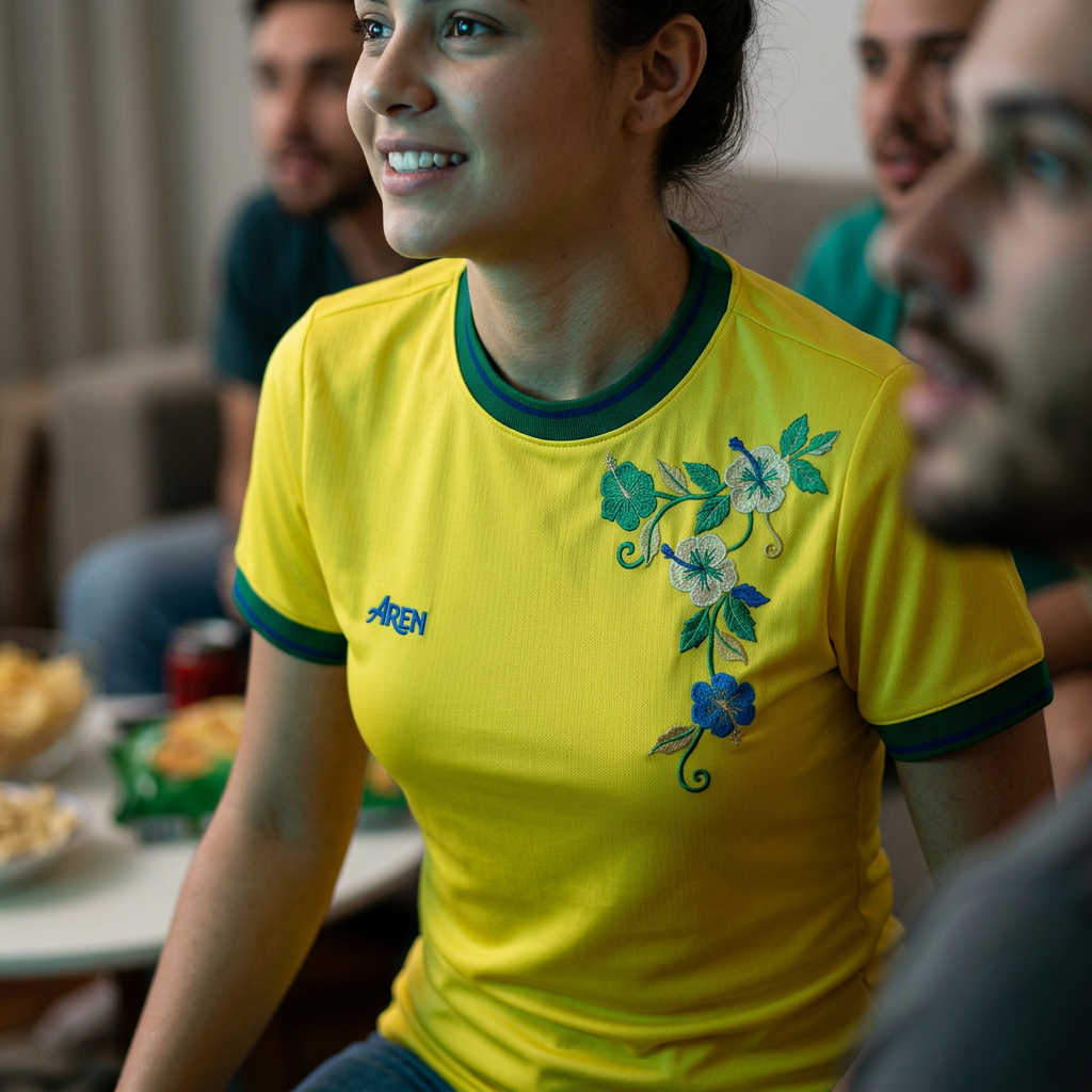Camisa Feminina AREN Bordada Brasil
