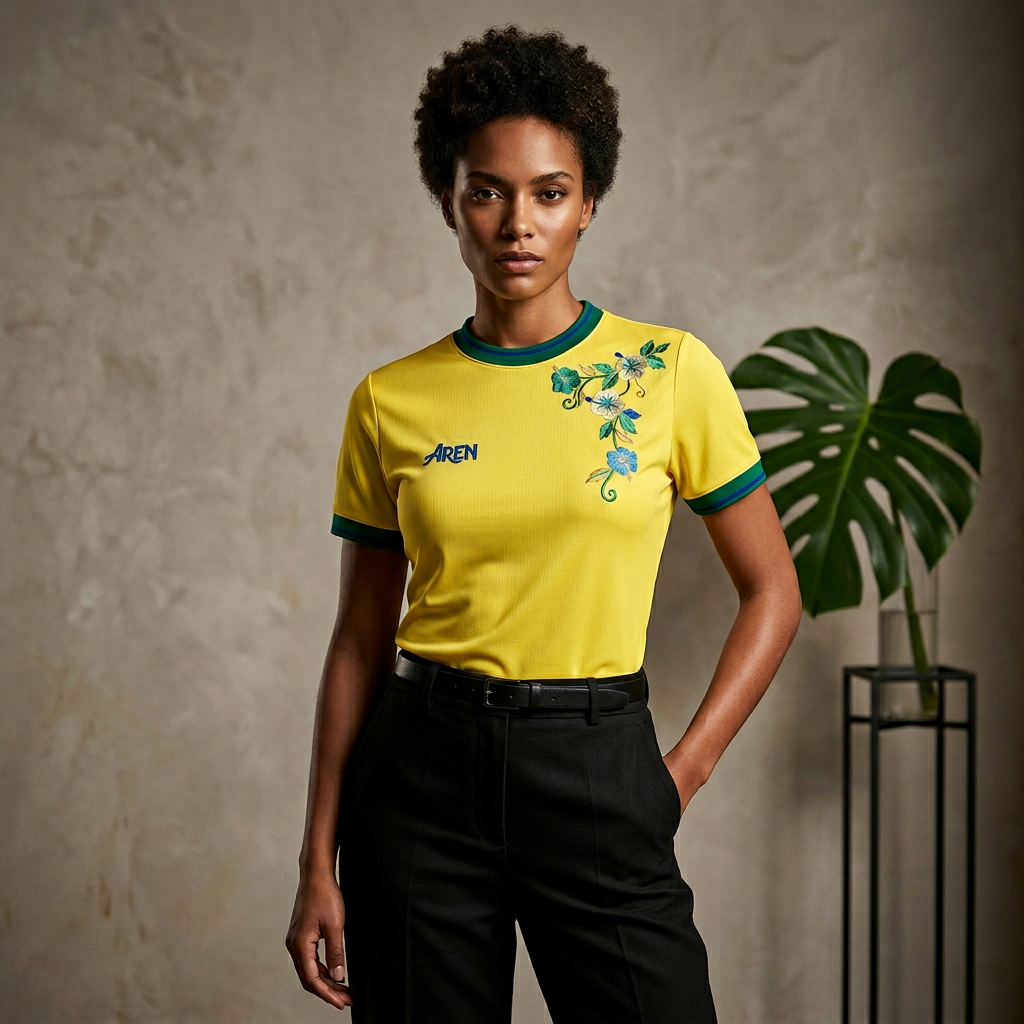 Camisa Feminina AREN Bordada Brasil