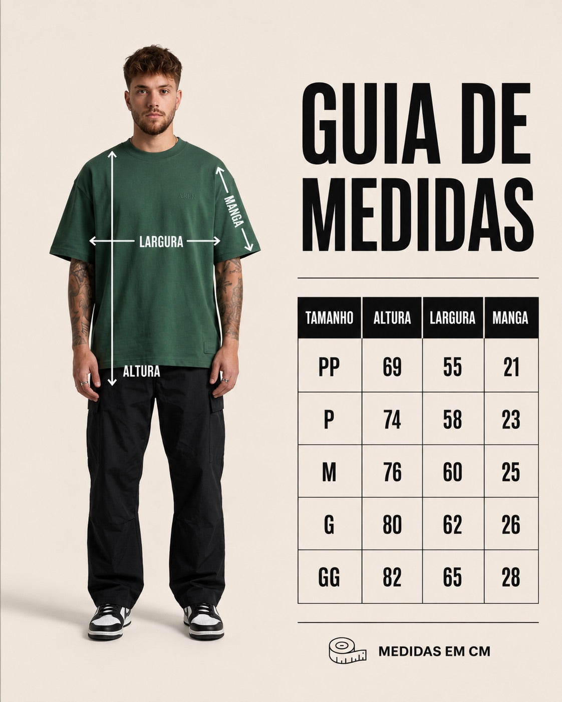 Oversized · Drible em L