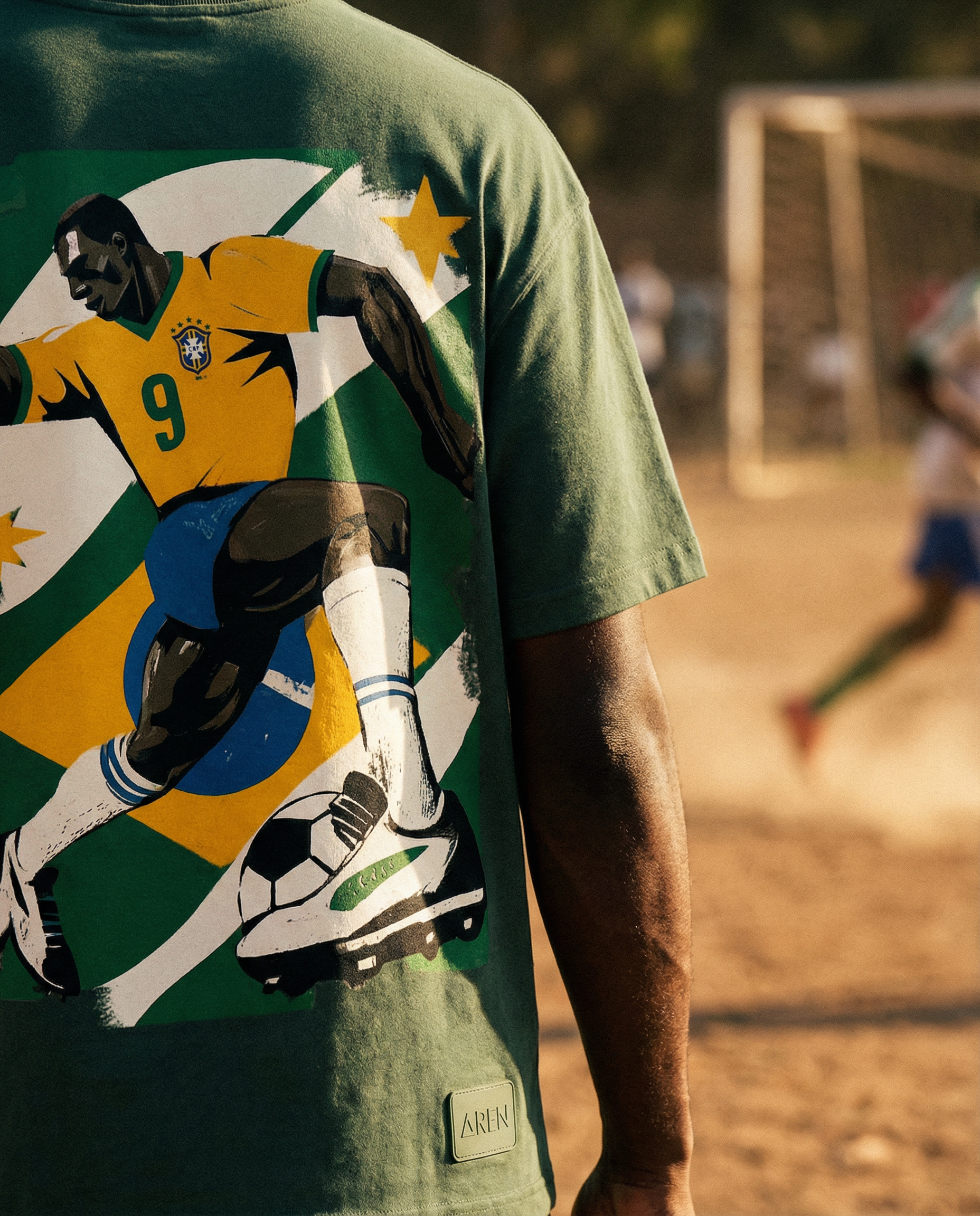 AREN Brasil — Camiseta Oversized · Drible em L