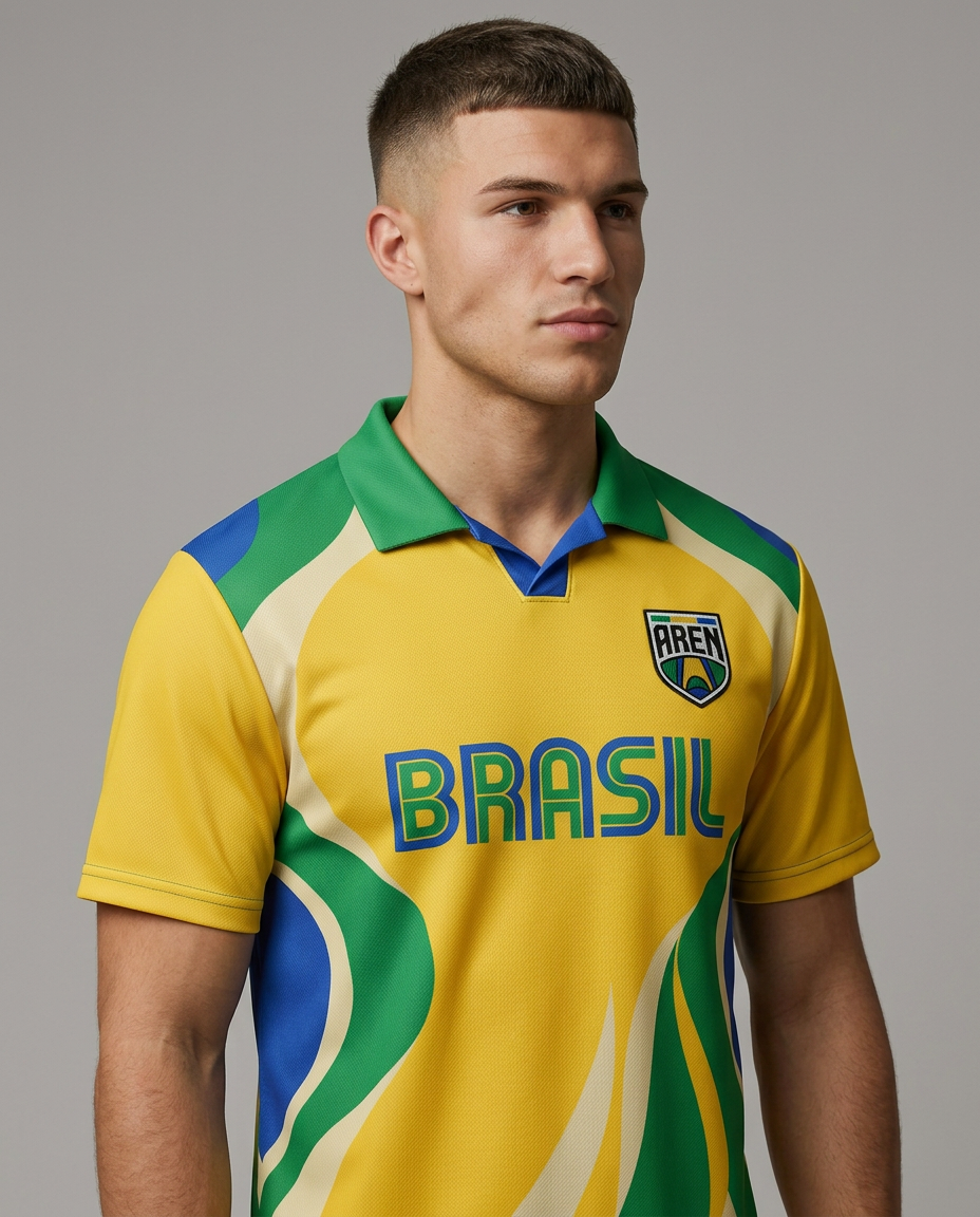 Camisa Brasil Amarela — World Cup Series · AREN Brasil